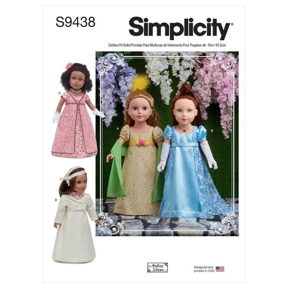 Simplicity Sewing Pattern 9438 11275 18" Doll Clothes - Picture 1 of 3